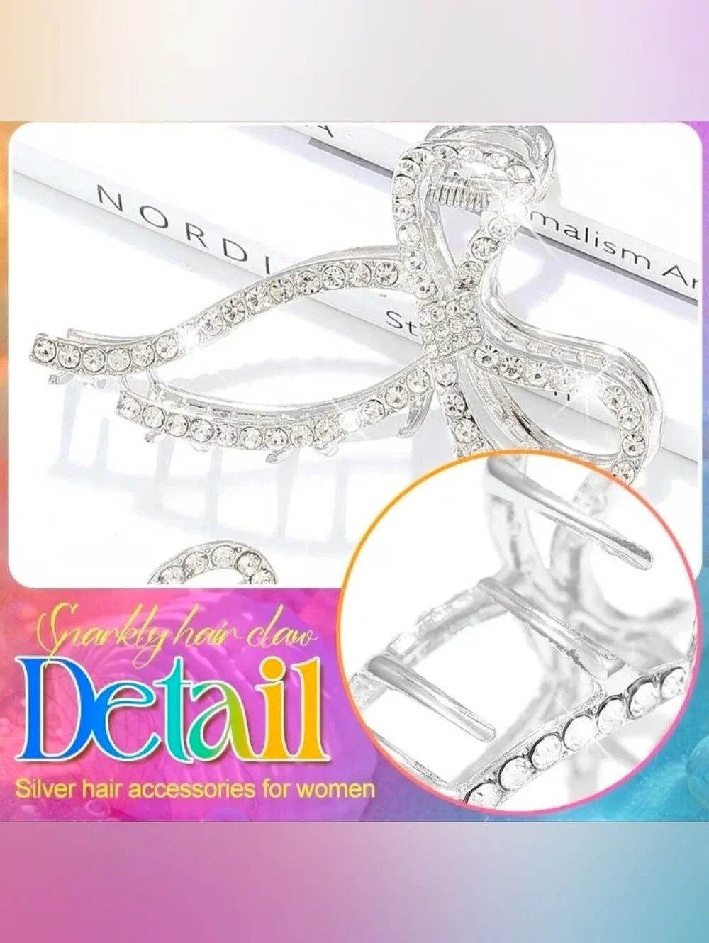 N/A silver rhinestone
